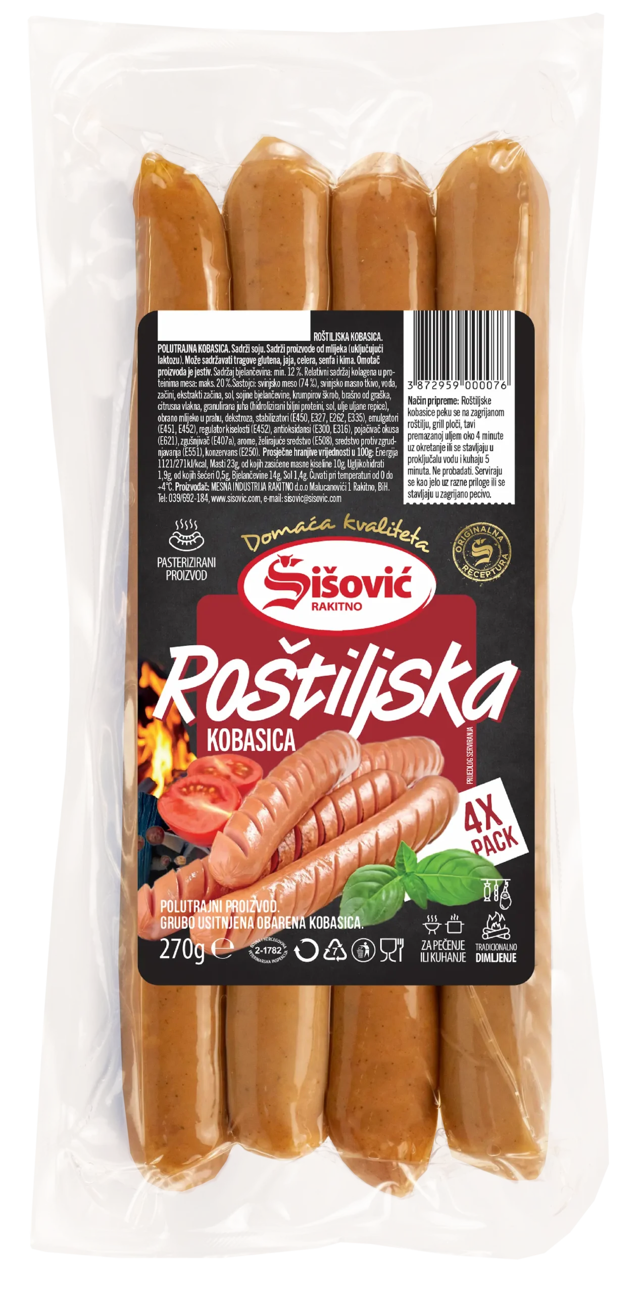 Roštiljska kobasica 270g